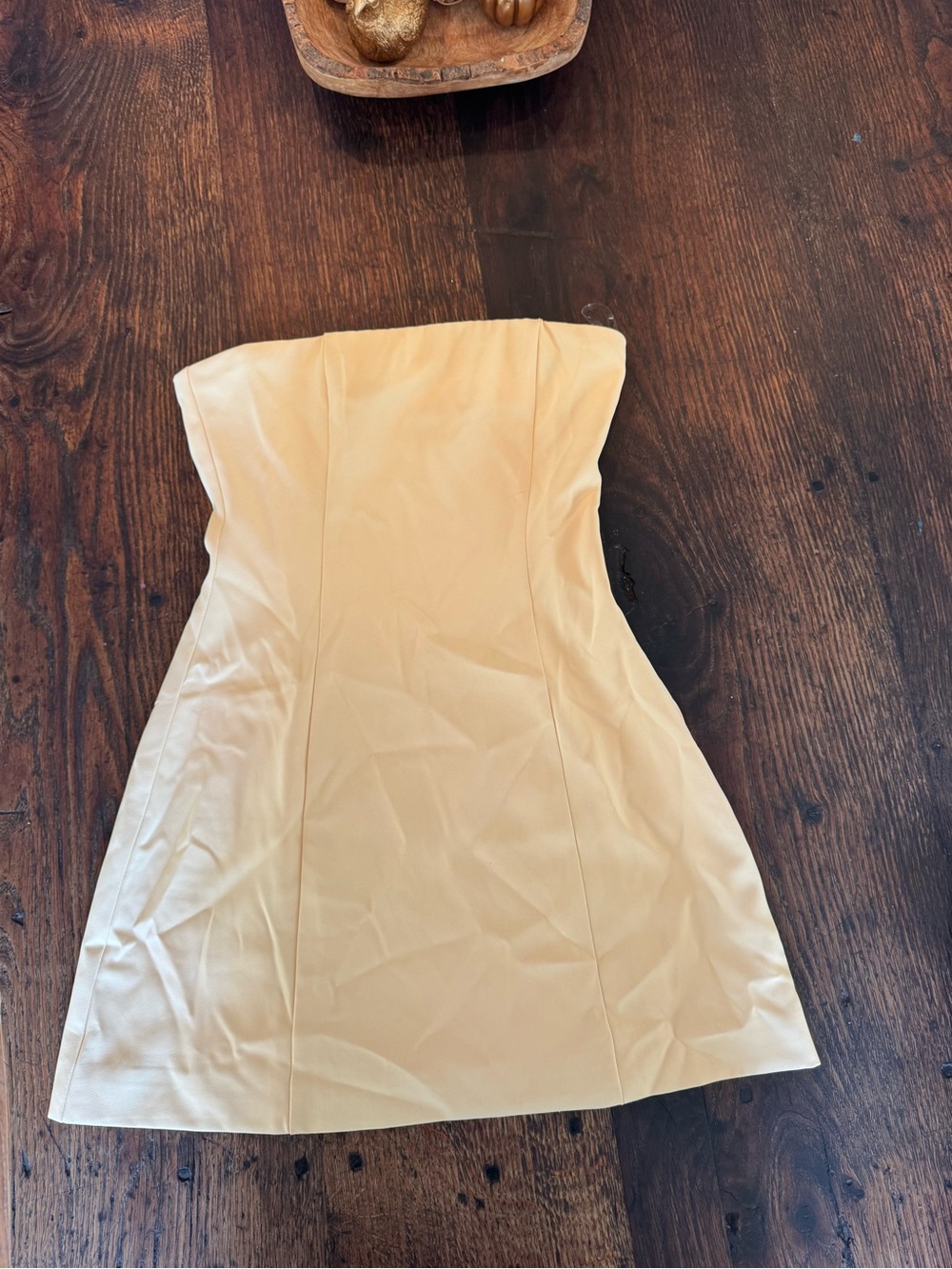 NWT Peopermayo Strapless Butter Yellow Mini Dress